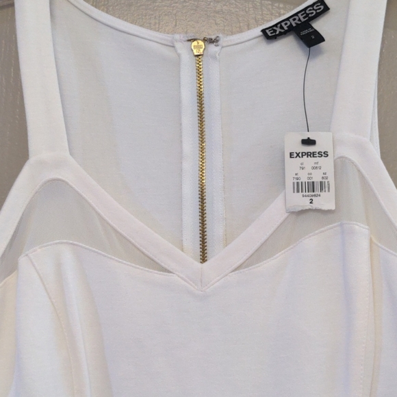 NWT Express size 2 white cutout dress - Picture 3 of 4